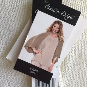 NWT Charlie Paige multi style cape